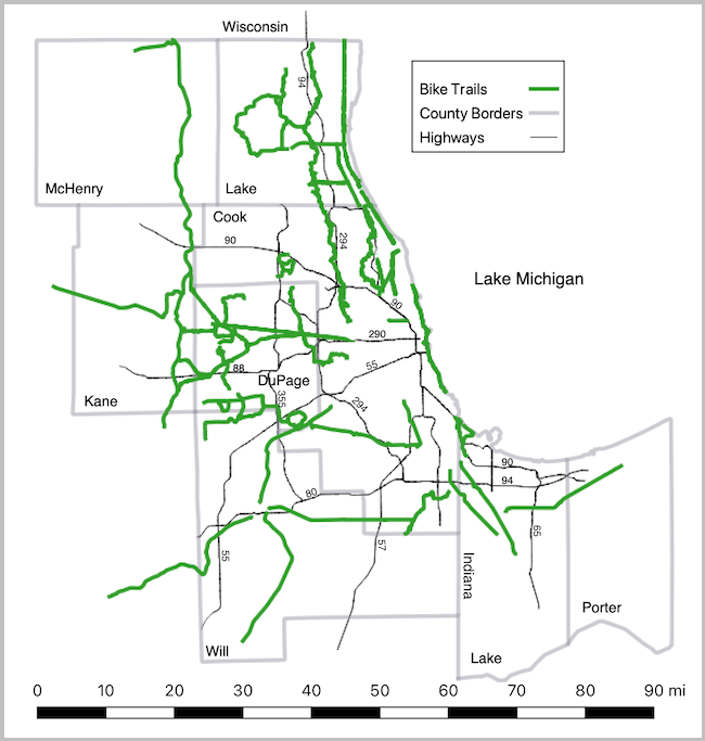 chicagoland bike map