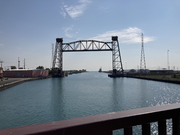 A view from Ewing Avenue Bridge on the Calumet River