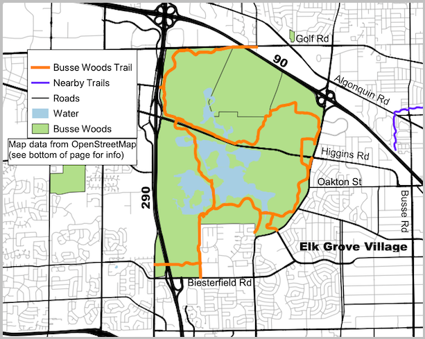 Busse Woods Trail Map