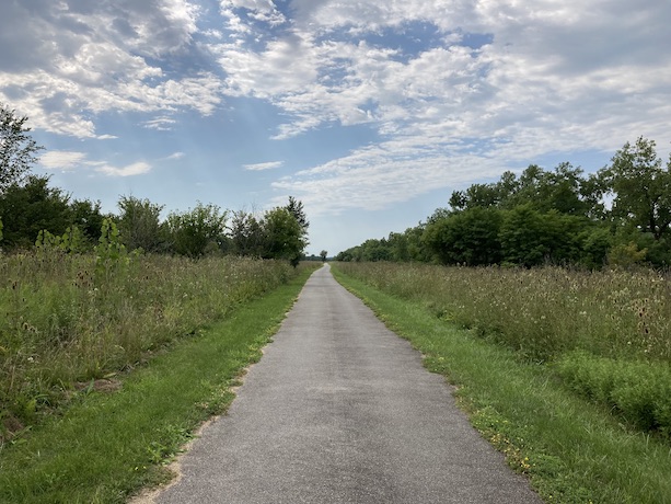 Near the western end of the trail