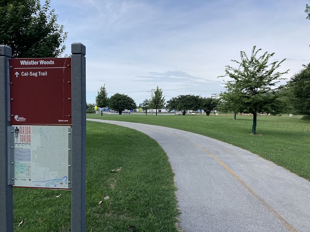 The trail at Whistler Woods in Riverdale, IL