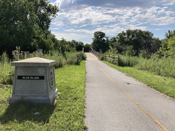 The trail in Blue Island, IL