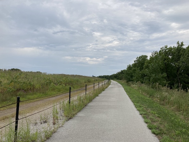 The trail near Crestwood, IL