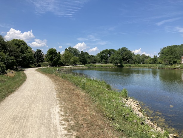 Trail next to water