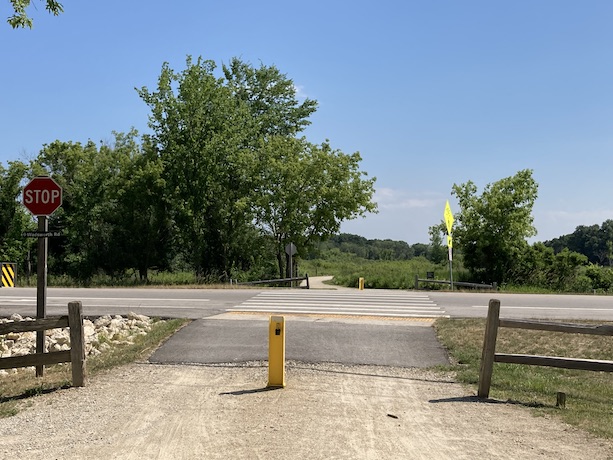 Trail crossing at Wadsworth Rd