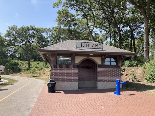 Restrooms along the trail in Highland, IN