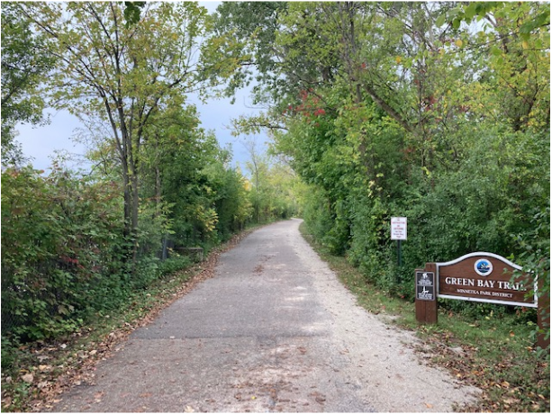 a portion of the green bay trail in Winnetka