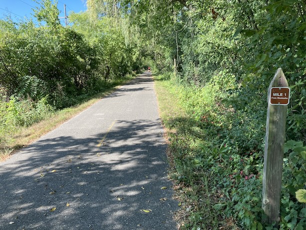 Mile 1 of the glacial drumlin trail (1 mile west of Waukesha)