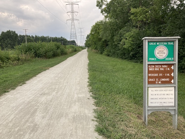 the Great Western Trail at Prince Crossing Rd