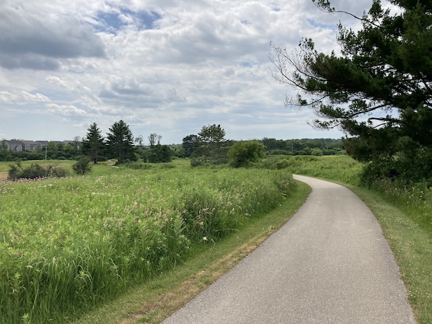 Near the St. Charles trail head at the eastern end of the trail