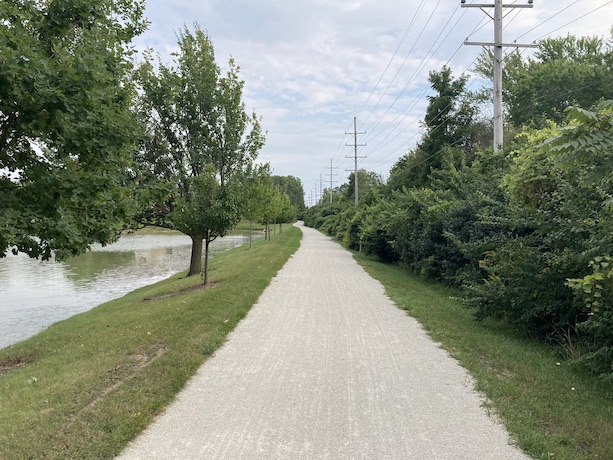 The trail in another part of Kane County