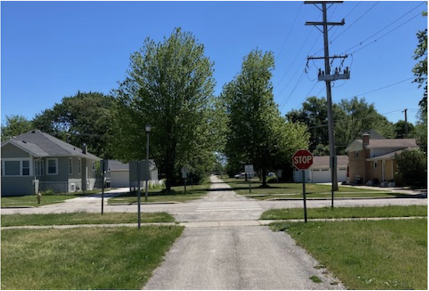 A portion of the Illinois Prairie Path in Maywood