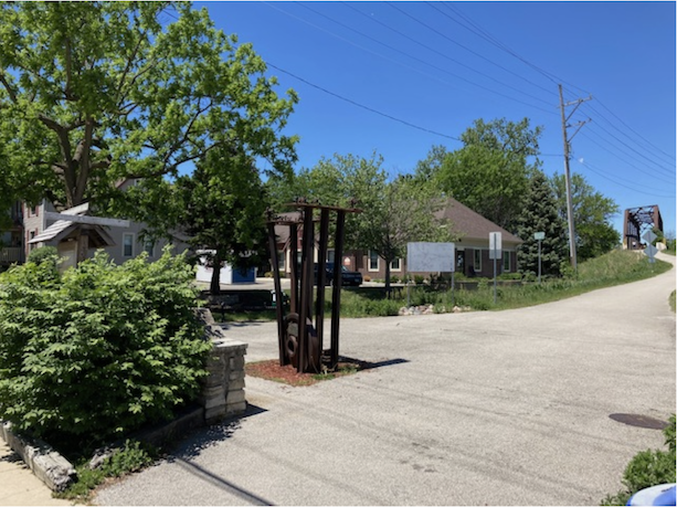 The western endpoint of the Illinois Prairie Path in Wheaton