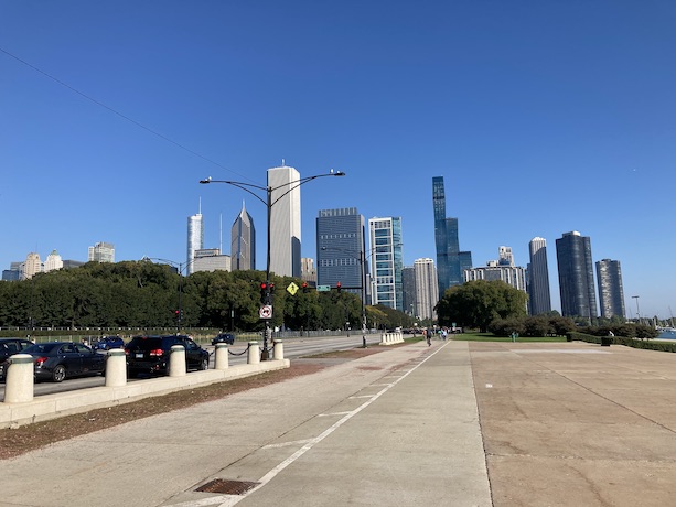 The trail in Grant Park