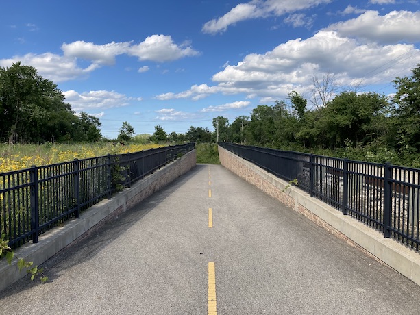 Trail leading to an underpass on Grand Avenue in Lindenhurst, IL