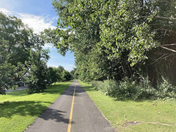 The trail near the Dan Ryan Woods