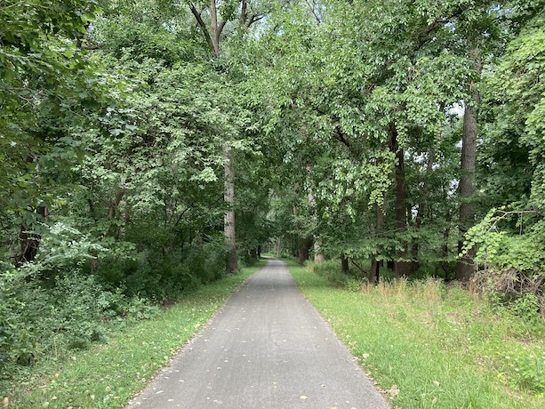 Whistler Woods Forest Preserve near the southern end of the trail