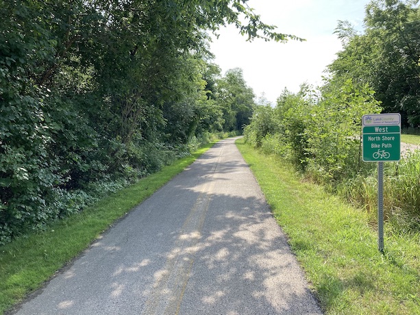 Near western end of trail