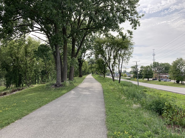 an elevated portion of the trail