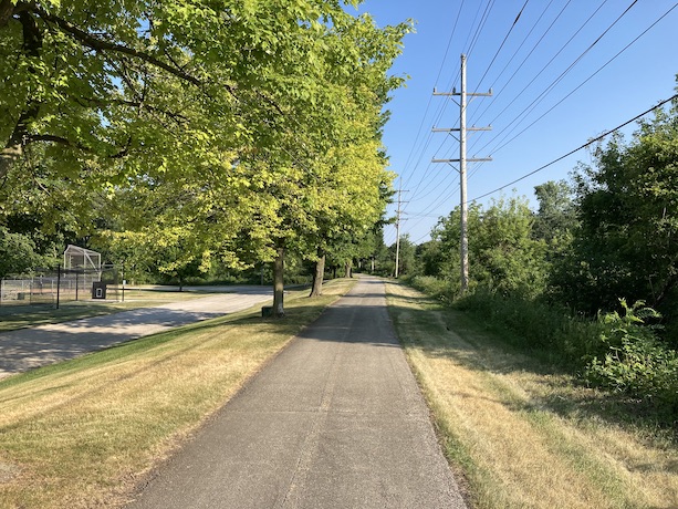 trail next to baseball field