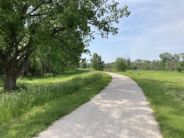 gravel portion of the trail