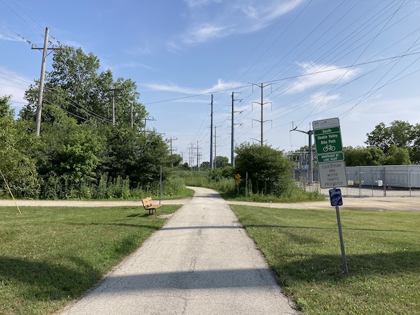 Northern end of the trail in Lake Bluff