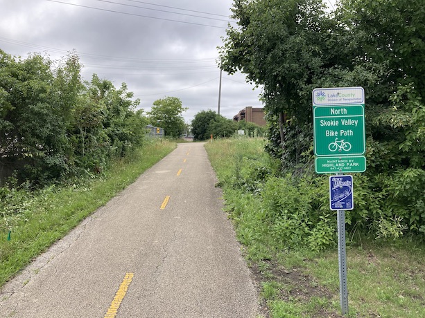 Southern end of the trail in Highland Park