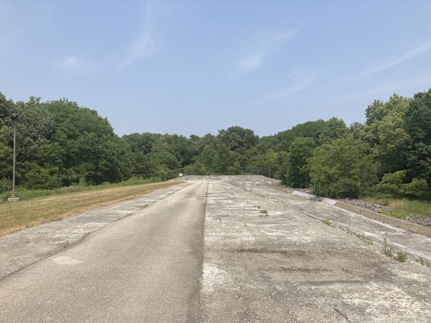 The path on a portion of the Fawell Dam in Naperville