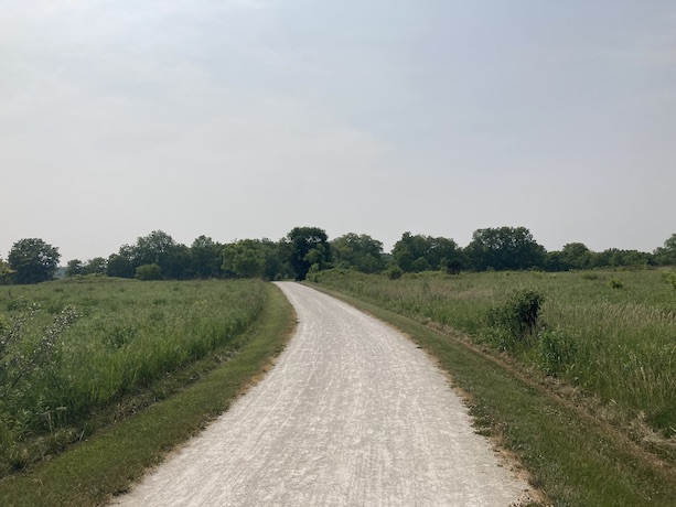 A portion of the W Branch DuPage River Trail